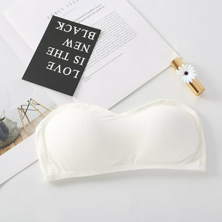 

Spree-Women s Seamless Tube Top Bandeau Crop Tube Top Bra Strapless Padded Bralette