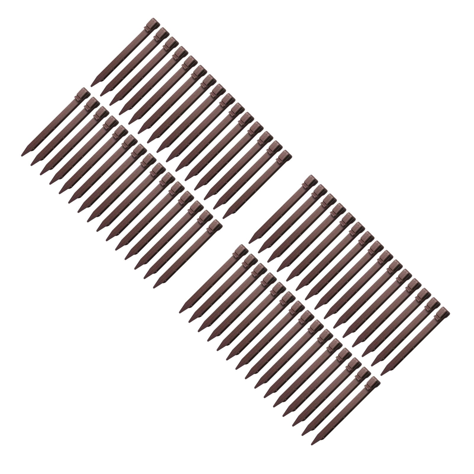 KALLORY Plastic Ground Stakes for Camping, Gardening, Outdoor Tents and Lawn Use - 60 Pieces