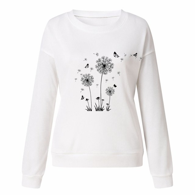 Gibobby Sudaderas para mujer oferta Sudadera suéter de otoño(Blanco,M)