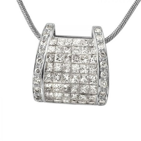 Ladies 1.33 Carat Diamond 18k White Gold Necklace