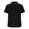 thumbnail image 5 of RMGVDSD Womens Blouses Summer Plain Solid Color Collar V Neck Henley Shirts Short Sleeve Loose Fit Casual Blouse Tops for Woman, 5 of 6