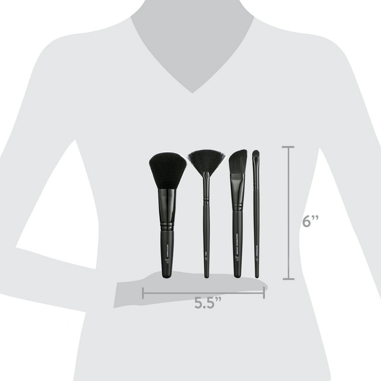 e.l.f. 11pc Professional Makeup Brush Set with Bag - Vegan