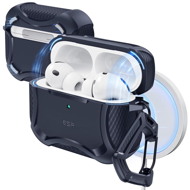 Funda para AirPods Pro 3 ESR, azul marino, protección contra caídas MagSafe