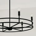 thumbnail image 6 of Capital Lighting 448761 Fuller 6 Light 28" Wide Ring Chandelier - Black, 6 of 7