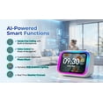 thumbnail image 5 of Smart Alarm Clock,Digital Alarm Clock for Bedroom with Wireless Bluetooth 5.4 Speaker,Dynamic RGB Light,Stereo Sound,Large Screen Display,Time&Weather Display,Hand-Free Calls,Great for Seniors,Kids, 5 of 9