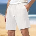 thumbnail image 2 of ibiyuan Mens Running Shorts Shorts Men Chinos Short Y2k Shorts Cotton High Waisted Elastic Sweatshorts Mens Drawstring Wide Leg Basketball Shorts Beach Vacation Shorts with Pockets, 2 of 6