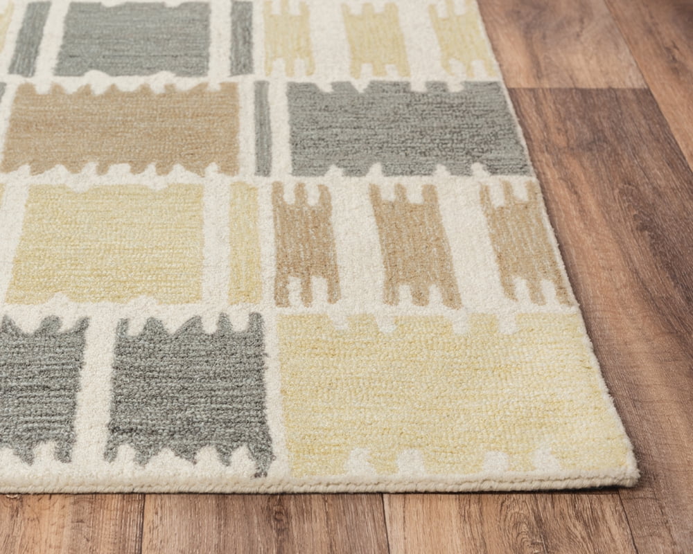 Rizzy Home Tetra Geometric Contemporary Area Rug, Beige