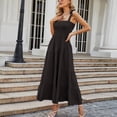 thumbnail image 3 of PENGXIANG Femmes Maxi Robe d'Été Casual Boho Sans Manches Spaghetti Sangle Smocked Longues Robes de Plage Soleil, 3 of 4