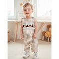 thumbnail image 5 of BemeyourBBs Baby Boy Thanksgiving Romper Turkey Embroidery Round Neck Jumpsuit, 5 of 9