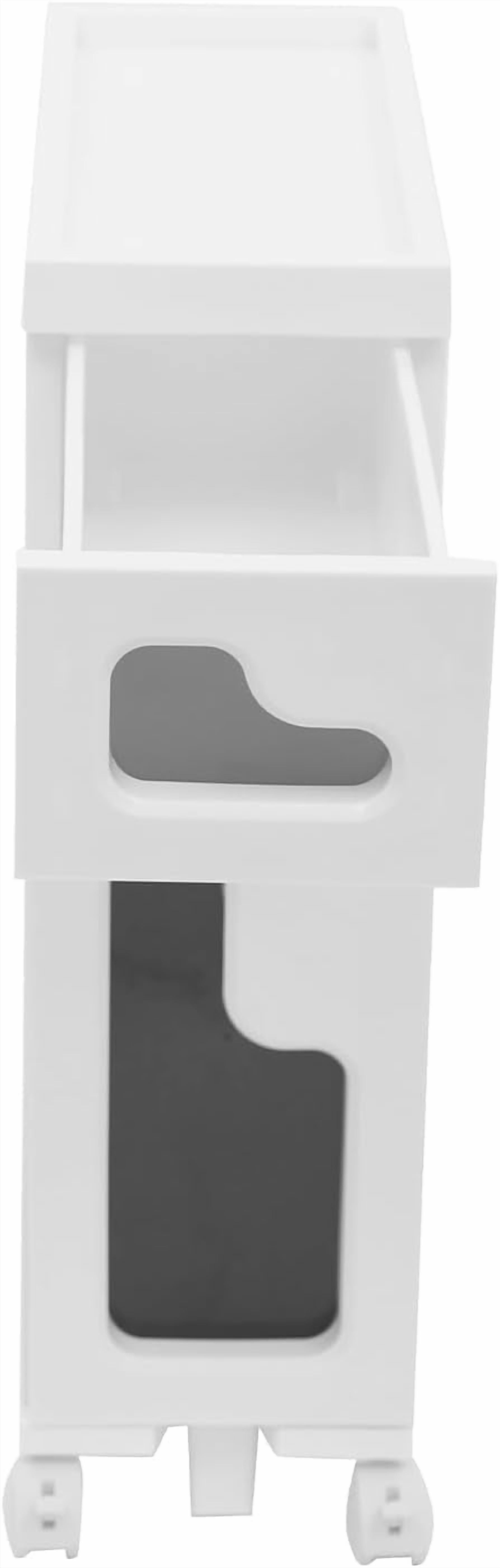 Storage Cabinet for Small Spaces, Over The Toilet Cabinet for Skinny Bathroom Storage Corner Floor (2-Tier)