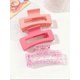 thumbnail image 4 of Frosted Cream Hair Clips with Shark Teeth Design for Head Decoration Transparent Clip-ins Style 3 Pieces, 4 of 5