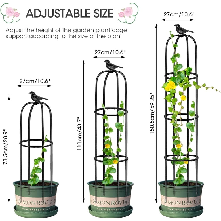 MQ Tower Obelisk Garden Trellis, 59 In., 2-Pack photo 7