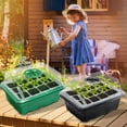 thumbnail image 1 of Seed Starter Tray with Grow Light Seed Starter Kit Seedling Tray Seed Starter Kit with Grow Light 12-Hole Tray with Light Extractor with White Label Nutrient Box Plastic Bowl Rectangular, 1 of 7