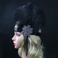 thumbnail image 2 of Negro Cristal Avestruz Lentejuelas De Plumas Diadema Del Vintage+Blanco Cristal Avestruz Lentejuelas De Plumas Diadema Del V Sunnimix Venda, 2 of 8