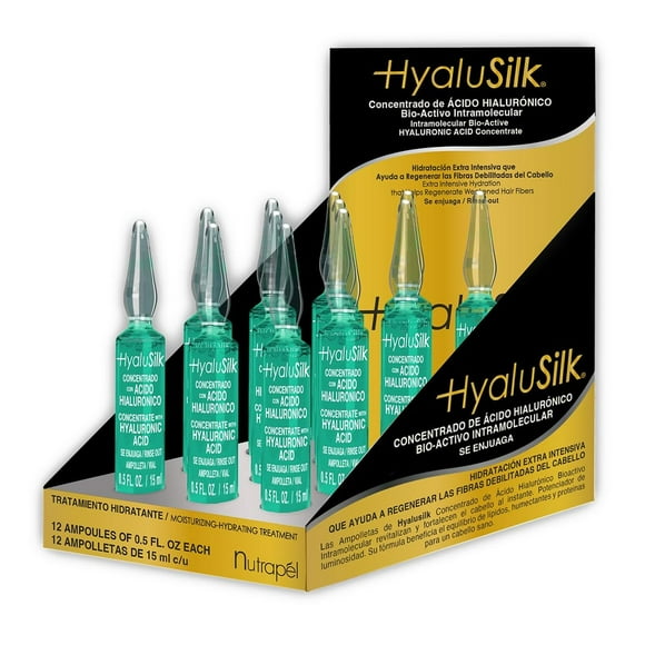 Ampolleta Nutrapel Acido Hialuronico Hyalusilk 12pz Hidratacion Intensa