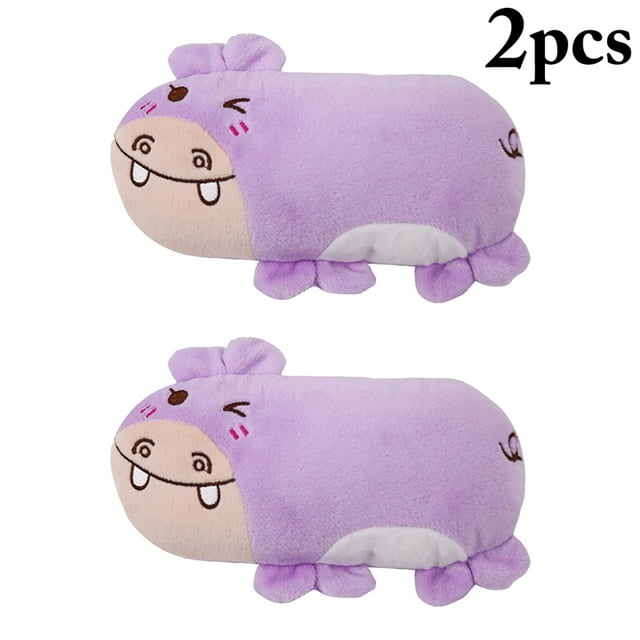 2PCS Animal Pet Toy Cute Hippo Rabbit Dog Toy Dog Squeaky Toy Cat Chewing Toy