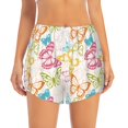 thumbnail image 2 of Picia Retro Colorful Butterfly Pattern Women's 2 in 1 Athletic Running Shorts High Waisted Workout Casual Gym Sweat Shorts with Comfy Liner Zipper Pockets-XX-Large, 2 of 9