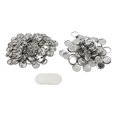 thumbnail image 1 of Pin Back Button Parts, 100 Sets Blank Button Badge Parts Set Smoothly Surfaces  For Handcraft 25mm/1.0in,32mm/1.3in, 1 of 8