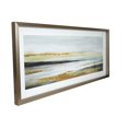 thumbnail image 2 of 18x40 Inch Silver Tone Framed Abstract Landscape Art with Gold Accents, 2 of 6