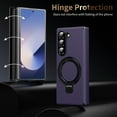 thumbnail image 3 of Allytechgroup Shockproof Case for Samsung Galaxy Z Fold 7, Magnetic Cover Support Wireless Charging Anti-Scratch Ring Bracket Stand Bumper Rugged Phone Case for Galaxy Z Fold 7, Purple, 3 of 9