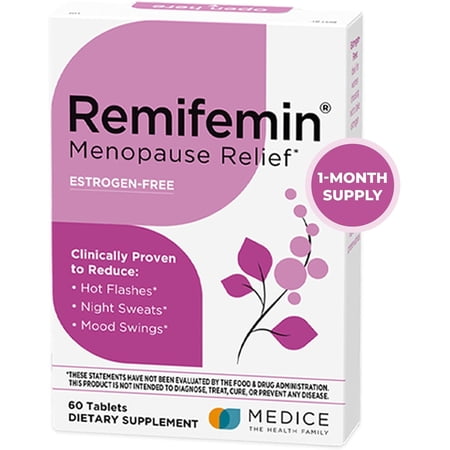 Remifemin Menopause Symptoms Relief - Clinically Proven Ingredients - Menopause Supplements - Black Cohosh - Estrogen-Free - Made in Germany - 60 Tablets