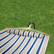 Bliss Hammocks 48-in. Wide Caribbean Hammock W/ Pillow & Hanging Hardware, 265 Lb. Capacity - Nautical Stripe