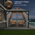 thumbnail image 5 of Costway 10' x  10' Patio Double-Top Hardtop Gazebo Galvanized Steel Roof Aluminum Frame, 5 of 12