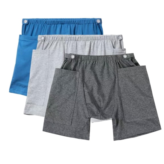 3 Pack Urine Bag Shorts for Women, Ostomy Drainage Bag Underwear, Incontinence Care Trousers, Catheter Bag Shorts