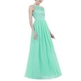 thumbnail image 2 of TSSOE Women's Ladies Sleeveless Chiffon Bridesmaid Dresses Formal Cocktail Evening Party Dress Maxi Turquoise 12, 2 of 7