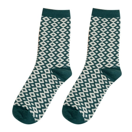 

Huaai socks for women Women Autumn And Winter Matching Printing Thickened Warm Mid Tube Socks Women Thick Socks cute socks B