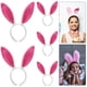 thumbnail image 4 of 5 Diademas Pascua Con Orejas Conejo para Cosplay Mujeres Y Niñas (+ Rosa) Blanco Rojo, 4 of 5