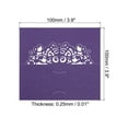 thumbnail image 2 of Uxcell Table Name Place Cards,50pack Favor Decor Hollow Lace Cut Design Seat Blank Card, Purple, 2 of 5