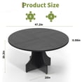 thumbnail image 1 of Kojooin 47 Inch Round Dining Table for 4-6 People, Rustic Farmhouse Wood Circle Kitchen Table with Pedestal Base for Small Spaces, 1 of 7