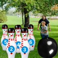 thumbnail image 4 of Juego de bolos inflable Christmas Giant, abierto con 6 bolos y 6 bolos, 4 of 6