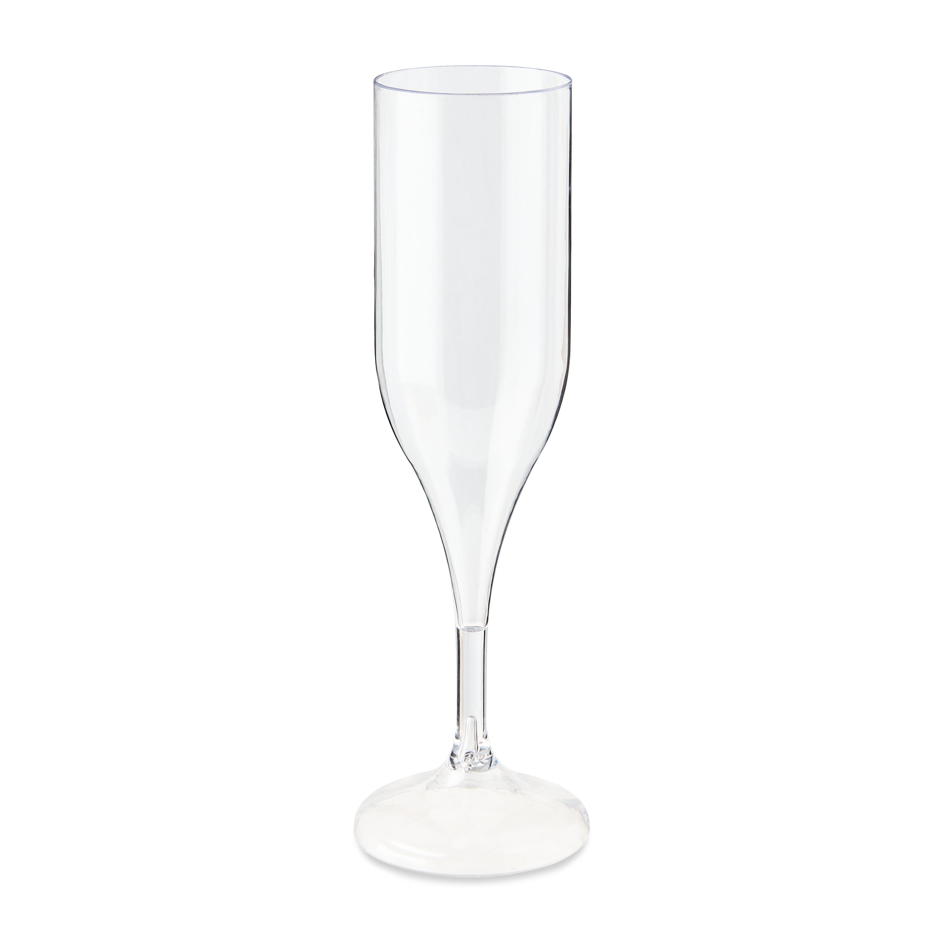 Clear Plastic Champagne Glasses, 5 fl oz, 4 Pieces, by Way To Celebrate