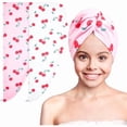 thumbnail image 1 of wonima11 Microfiber Hair Towel Wrap for Kids 2 Pack Rapid Drying Hair Towel with Button Hair Turbans for Wet Hair Wraps Head Towel Wrap for Women and Girls, 1 of 1
