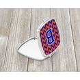 thumbnail image 2 of Letter B Chevron Orange and Blue Compact Mirror CJ1044-BSCM, 2 of 4