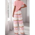 thumbnail image 5 of PRETTYGARDEN Women's 2 Piece Pajama Sets Summer Matching Lounge Outfits Short Sleeve Printed Sleepwear Spring PJ Set, 5 of 10