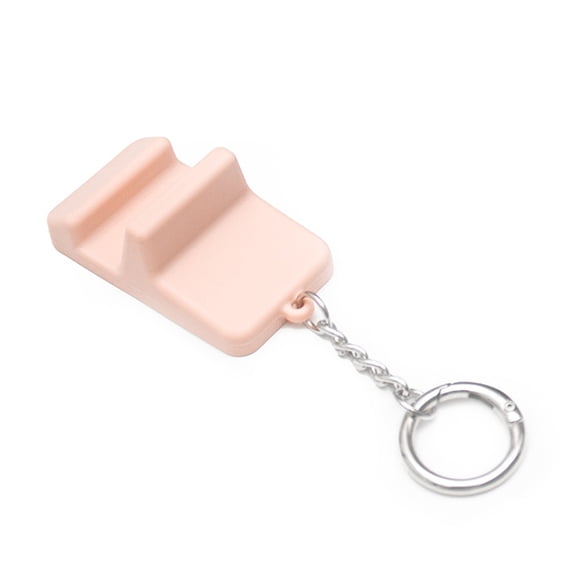 Soporte para teléfono, llavero colgante, soporte portátil de plástico para teléfono, mini soporte de escritorio para teléfono celular, llavero ligero para la mayoría de los teléfonos