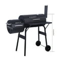 thumbnail image 4 of ENYOPRO Outdoor Charcoal Grill and Smoker, Charcoal Barbecue Grill with Large Cooking Surface, Oil Drum Charcoal Furnace and Offset Smoker Combo with Wheels, for Camping Garden Yard Cooking Picnic, 4 of 11