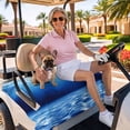 thumbnail image 3 of Golf Cart Seat Covers for 2 Seater,Blue Ocean Microfiber Cart Seat Towel Blanket,Underwater Water Waves Seascape Nature Sea Absorbent Breathable Non Slip Bench Seats Protector for Golf Course 51"x31", 3 of 9