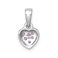 thumbnail image 3 of Fine Color Jewels Pink Cubic Zirconia Heart Dainty Pendant, 3 of 7