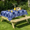 thumbnail image 6 of Nanqianyi Blue Modern Geometric Tablecloth,Waterproof Stain Resistant Rectangle Table Cover for Dining Kitchen,60x84 Inch, 6 of 6