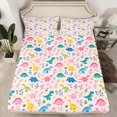 thumbnail image 2 of Feelyou Teens Dino Animal Queen Sheet Sets, Flower Tree Plant Bed Set, 4pcs, 2 of 7