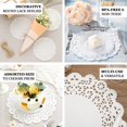 thumbnail image 3 of Efavormart 100 Pack Round White Paper Doilies, Food Grade Lace Paper Placemats - 6", 3 of 11