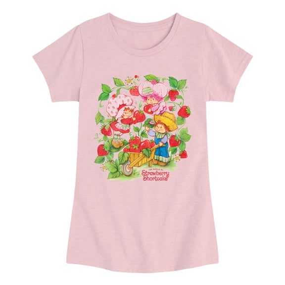 Strawberry Shortcake - Strawberry Patch Friends Fitted Short Sleeve Graphic T-Shirt