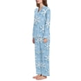 thumbnail image 2 of FORMRS Womens Pajama Set Long Sleeve Top and Pants with Pockets Soft Comfy Lounge Sleepwear, Sizes S-2XL, Blue Snowflake, 2 of 7