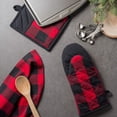 thumbnail image 5 of DII Buffalo Check Kitchen, Classic Farmhouse Dishtowel Set, 20x30", Red & Black, 3 Piece, 5 of 5