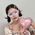 thumbnail image 6 of 120Pcs White LED Glasses Glow In The Dark Heart Shaped Light Up Sunglasses Glow Party Favor for Kids Adults Party Supplies, 6 of 9