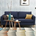 thumbnail image 4 of Costway Modern Fabric Couch Sofa Love Seat Upholstered Bed Lounge Sleeper 2-Seater Blue, 4 of 10